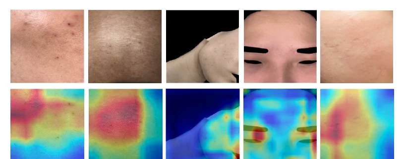 Grad-CAM heatmaps from VGG16 for the five trial participants